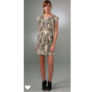 Of Two Minds Silk Zebra Print Mini Dress